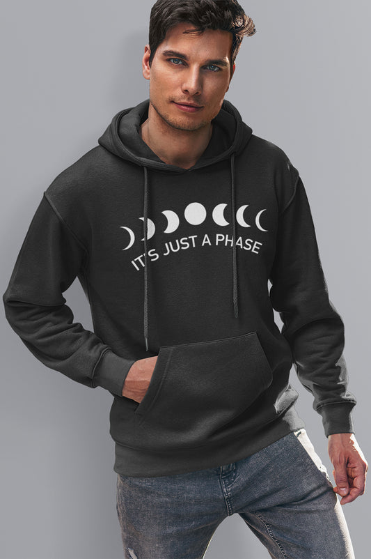 MENS ORGANIC HOODIE - IT'S JUST A PHASE