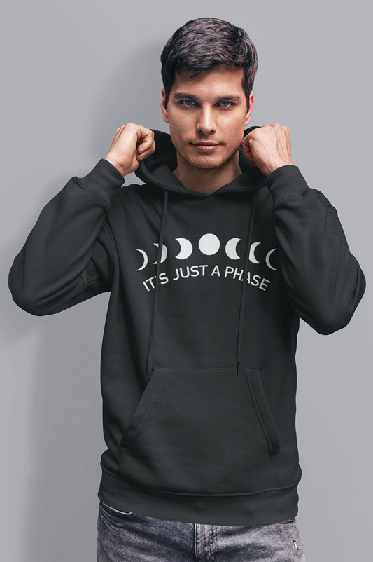 MENS ORGANIC HOODIE - IT'S JUST A PHASE