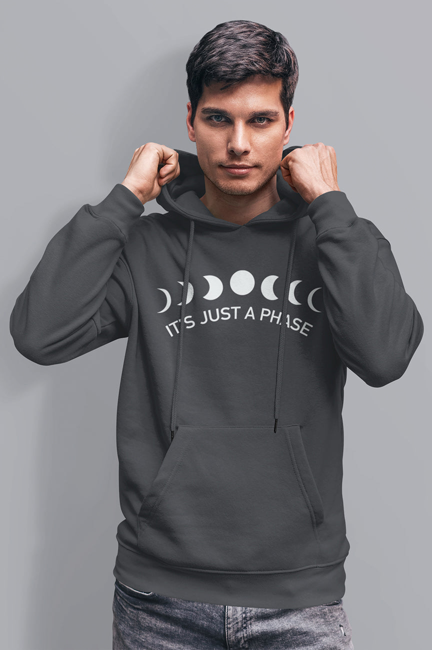 MENS ORGANIC HOODIE - IT'S JUST A PHASE