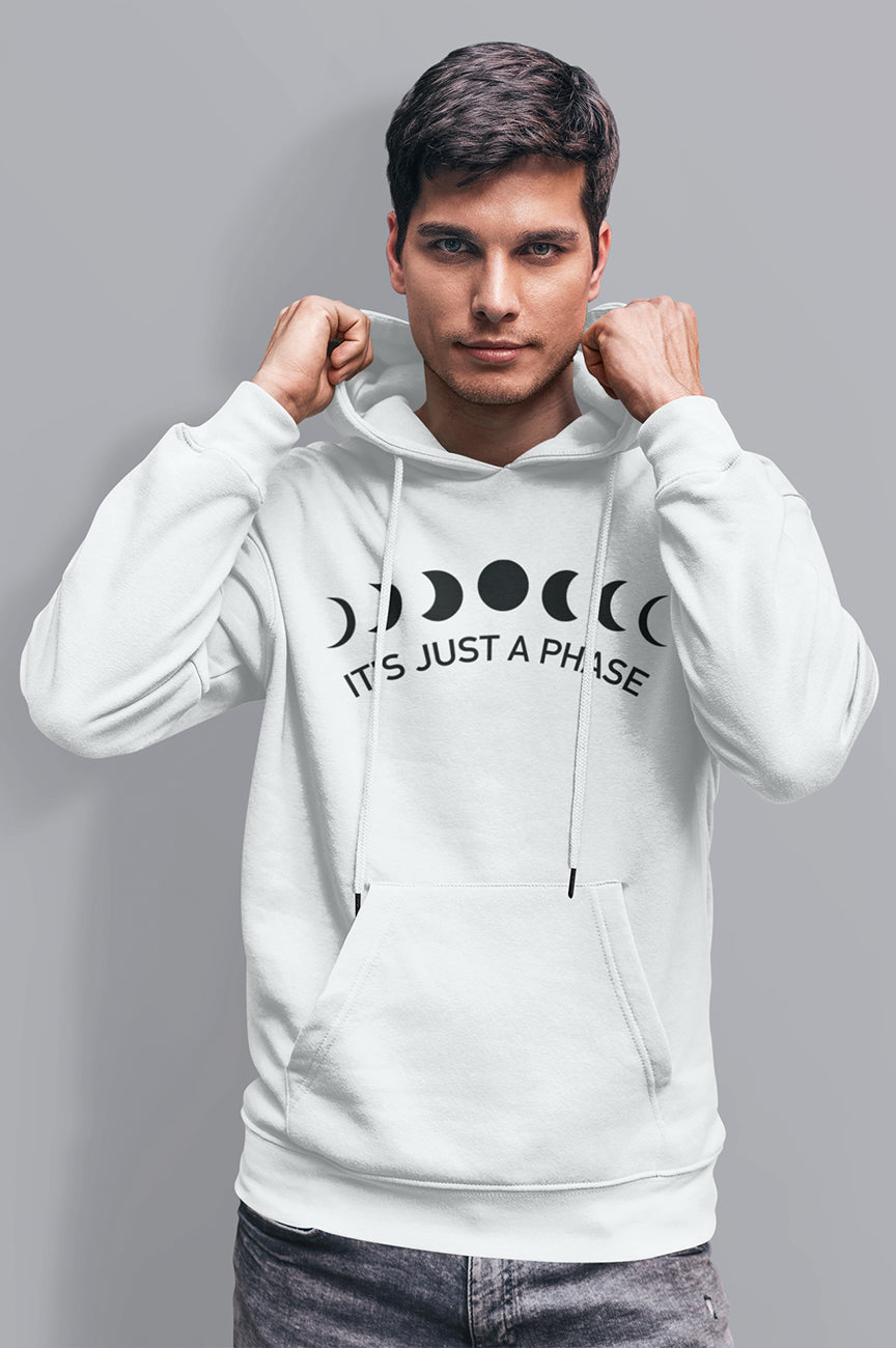 MENS ORGANIC HOODIE - IT'S JUST A PHASE