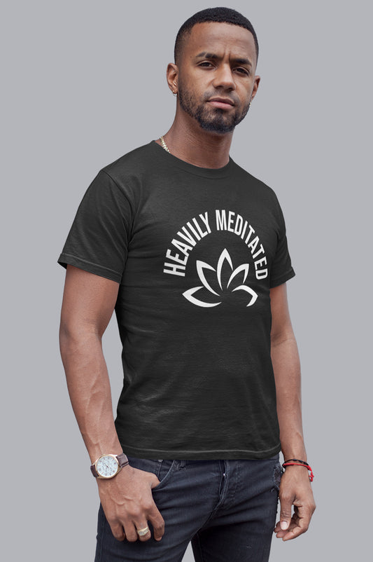 MENS ORGANIC TEE -HEAVILY MEDITATED