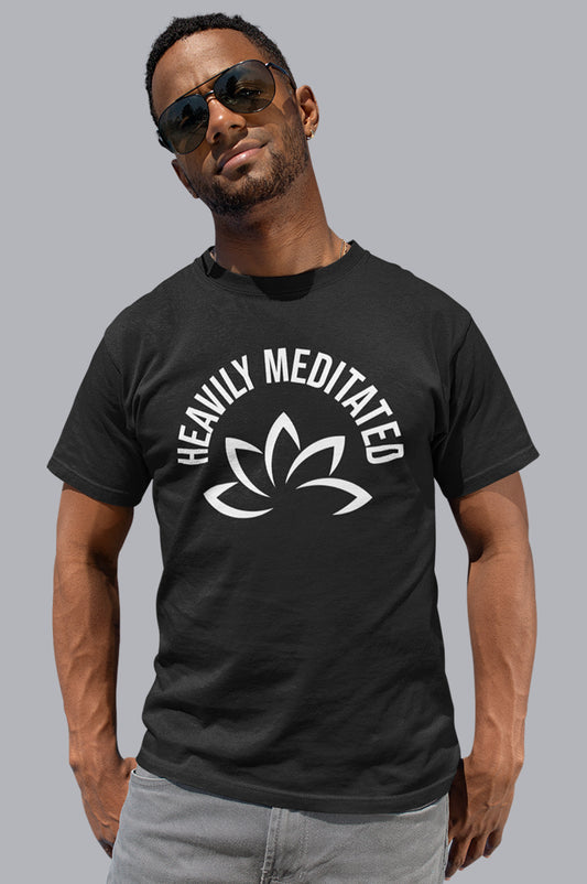 MENS ORGANIC TEE -HEAVILY MEDITATED