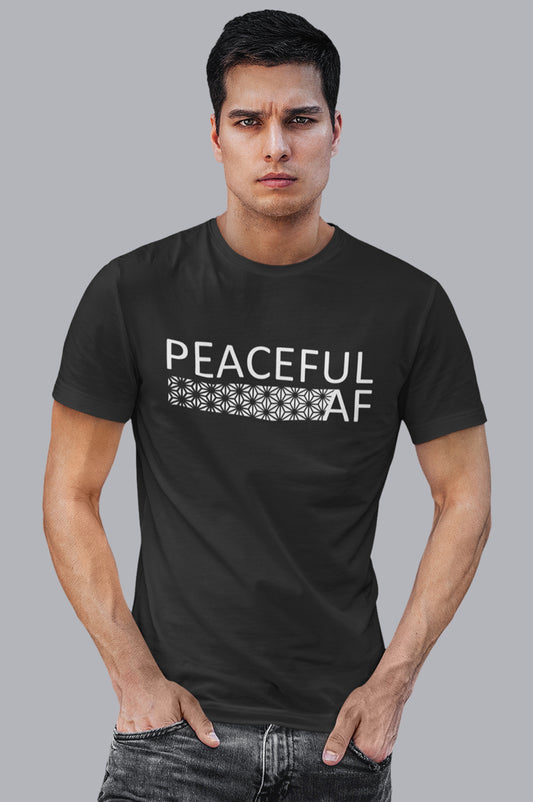 MENS ORGANIC TEE - PEACEFUL AF