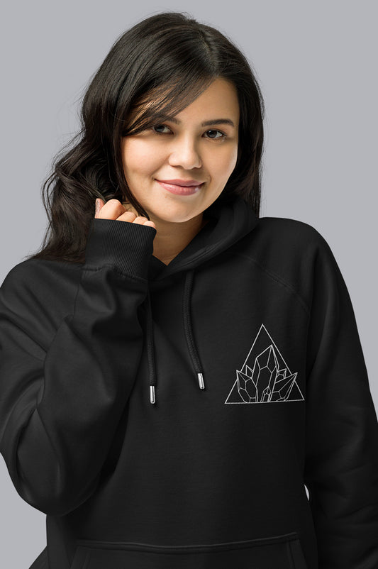 WOMENS ORGANIC HOODIE EMBROIDERY - I HAVE A CRYSTAL FOR THAT