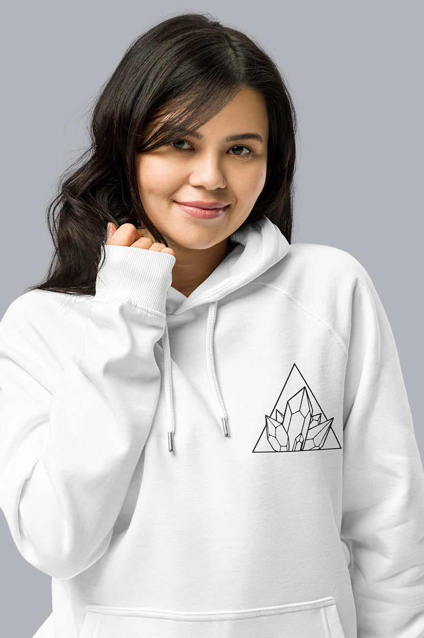 WOMENS ORGANIC HOODIE EMBROIDERY - I HAVE A CRYSTAL FOR THAT