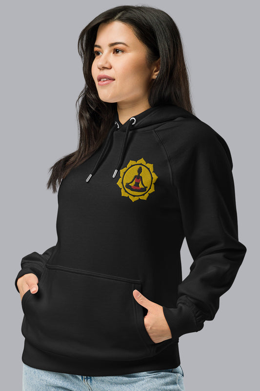 WOMENS ORGANIC HOODIE EMBROIDERY - SPIRITUAL BEING