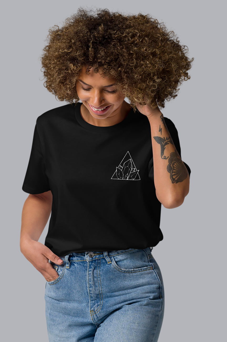 WOMENS ORGANIC EMBROIDERY TEE - I HAVE A CRYSTAL FOR THAT