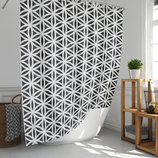 FLOWER OF LIFE SHOWER CURTAIN